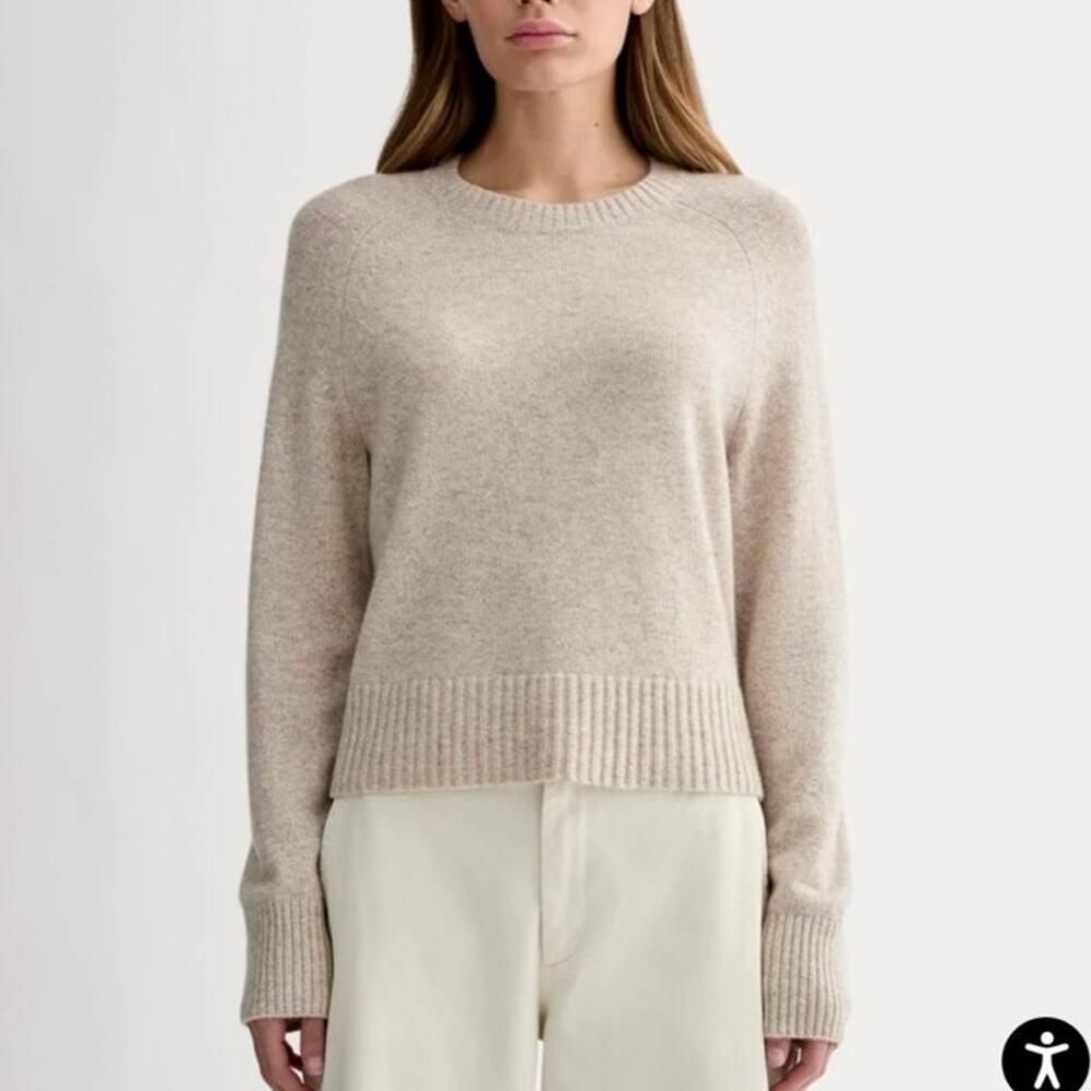 Everlane THE BOXY CREW IN CASHMERE Color Canvas Size Small NWT!
